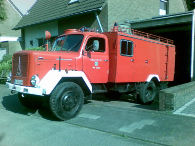 Magirus-Deutz 125D10, erste Einfahrt in die Garage