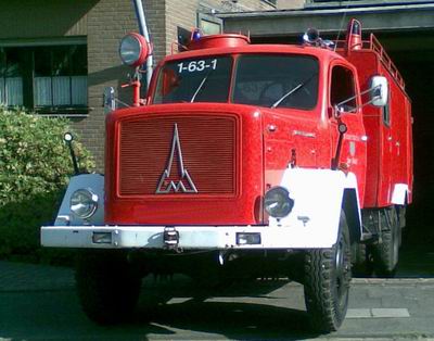 Magirus-Deutz 125D10, erste Einfahrt in die Garage