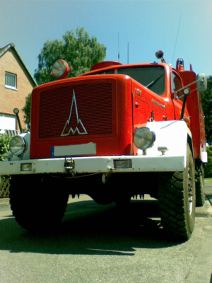 Magirus-Deutz 125D10, erste Einfahrt in die Garage