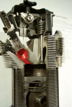 Magirus-Deutz Zylinder, Wirbelkammer, Ventile, Brennraum, Kolben